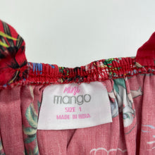 Load image into Gallery viewer, Girls Mango, lightweight cotton Christmas dress, EUC, size 1, L: 55cm