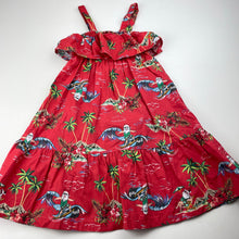 Load image into Gallery viewer, Girls Mango, lightweight cotton Christmas dress, EUC, size 1, L: 55cm