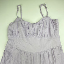 Load image into Gallery viewer, Girls Ava &amp; Ever, lined lilac summer playsuit, GUC, size 14,  