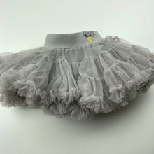 Load image into Gallery viewer, Girls Angel&#39;s Face, lined grey tulle tutu skirt, elasticated, small catches, FUC, size 0-1,  