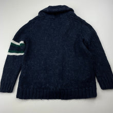 Load image into Gallery viewer, Boys Industrie, wool blend knitted varsity style cardigan / sweater, light pilling, FUC, size 3,  