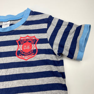 Boys Target, striped pyjama t-shirt / top, GUC, size 7,  