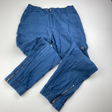 Boys ALPHABET SOUP, lightweight cotton cargo pants, elasticated, Inside leg: 53cm, *drawcord missing, elastic functional*, FUC, size 10,  
