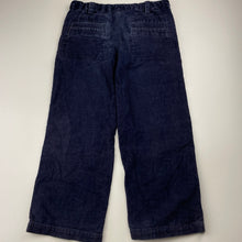 Load image into Gallery viewer, Boys ETERNAL CREATION, navy corduroy cotton pants, adjustable, Inside leg: 46.5cm, FUC, size 6,  