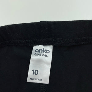 Girls Anko, embellished stretchy leggings, elasticated, Inside leg: 55.5cm, EUC, size 10,  