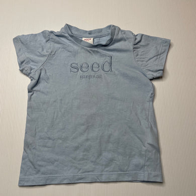 unisex Seed, Heritage embroidered cotton t-shirt / top, FUC, size 0,  