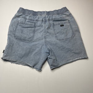 Boys Rip Curl, lightweight stretch denim shorts, elasticated, wear front left pocket, FUC, size 16,  