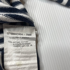Boys Brums, navy stripe knitted cotton sweater / jumper, GUC, size 6 months,  