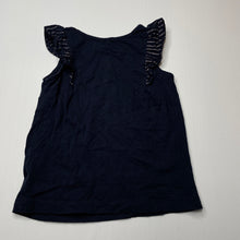 Load image into Gallery viewer, Girls Anko, navy cotton t-shirt / top, EUC, size 3,  