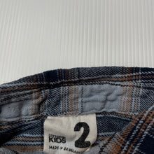 Load image into Gallery viewer, Boys Cotton On, checked cotton long sleeve shirt, GUC, size 2,  
