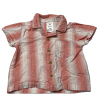 Load image into Gallery viewer, Boys Target, cotton / linen short sleeve shirt, GUC, size 000,  