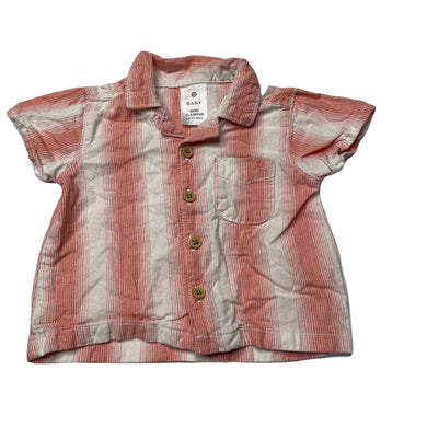 Boys Target, cotton / linen short sleeve shirt, GUC, size 000,  