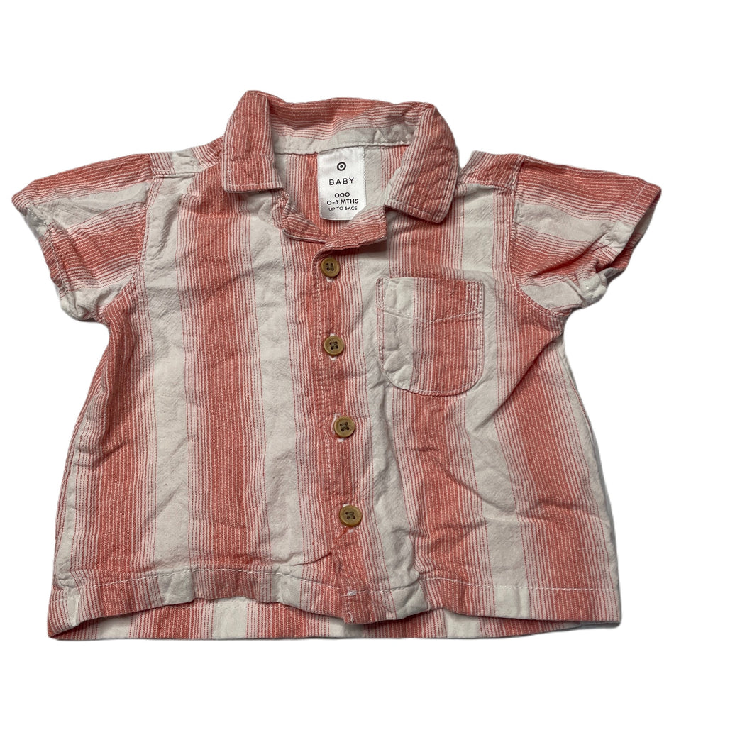 Boys Target, cotton / linen short sleeve shirt, GUC, size 000,  