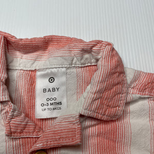 Boys Target, cotton / linen short sleeve shirt, GUC, size 000,  