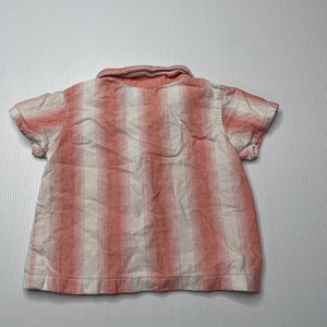 Boys Target, cotton / linen short sleeve shirt, GUC, size 000,  