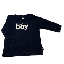 Load image into Gallery viewer, Boys Bonds, navy cotton long sleeve top, wash fade, FUC, size 00,  