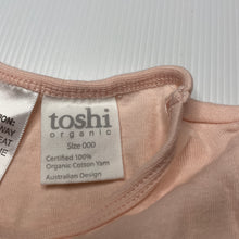 Load image into Gallery viewer, Girls Toshi, pink organic cotton bodysuit / romper, EUC, size 000,  