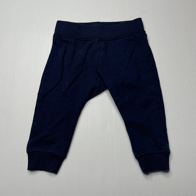unisex Anko, navy fleece lined pants, elasticated, EUC, size 00,  