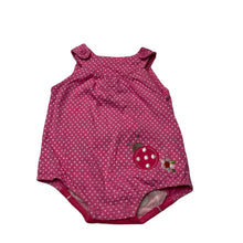Load image into Gallery viewer, Girls Wee Babes, pink cotton romper, ladybird, FUC, size 000,  
