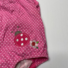 Load image into Gallery viewer, Girls Wee Babes, pink cotton romper, ladybird, FUC, size 000,  