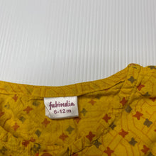 Load image into Gallery viewer, Girls FabIndia, lightweight cotton long sleeve top, L: 34cm, GUC, size 0,  
