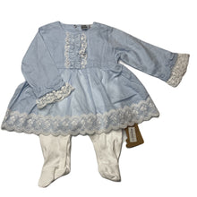 Load image into Gallery viewer, Girls babyZ, cotton lace trim romper dress, NEW, size 0,  