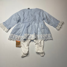 Load image into Gallery viewer, Girls babyZ, cotton lace trim romper dress, NEW, size 0,  