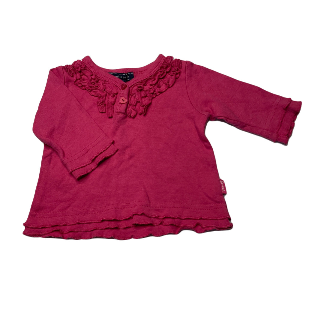 Girls Pumpkin Patch, soft feel cotton long sleeve top, GUC, size 000,  
