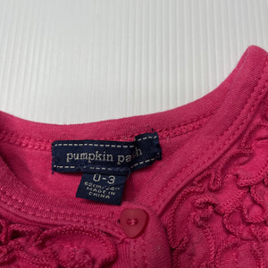 Girls Pumpkin Patch, soft feel cotton long sleeve top, GUC, size 000,  