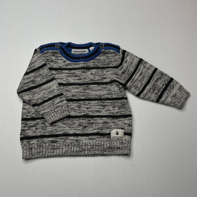 Boys Country Road, knitted cotton sweater / jumper, GUC, size 000,  