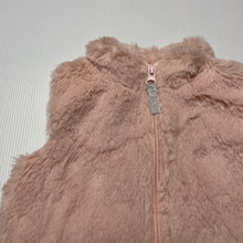 Load image into Gallery viewer, Girls Baby Berry, soft feel faux fur zip up vest, EUC, size 0,  