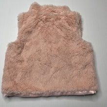 Load image into Gallery viewer, Girls Baby Berry, soft feel faux fur zip up vest, EUC, size 0,  