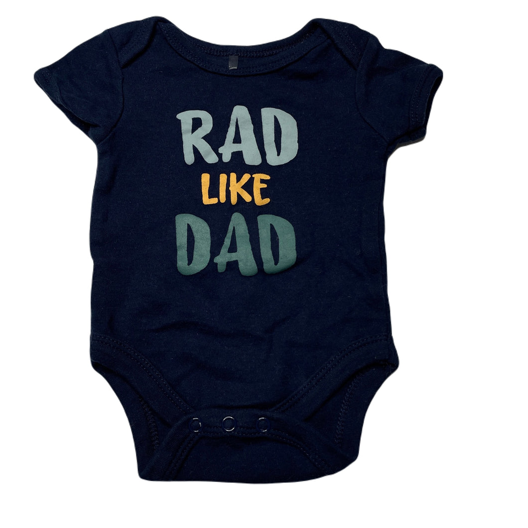 Boys Sandy & Simon, navy cotton bodysuit / romper, EUC, size 000,  