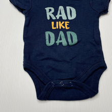 Load image into Gallery viewer, Boys Sandy &amp; Simon, navy cotton bodysuit / romper, EUC, size 000,  