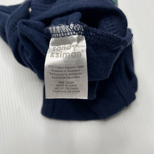Boys Sandy & Simon, navy cotton bodysuit / romper, EUC, size 000,  