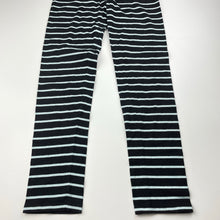 Load image into Gallery viewer, Girls Country Road, black &amp; white stripe leggings, elasticated, Inside leg: 58cm, GUC, size 10,  