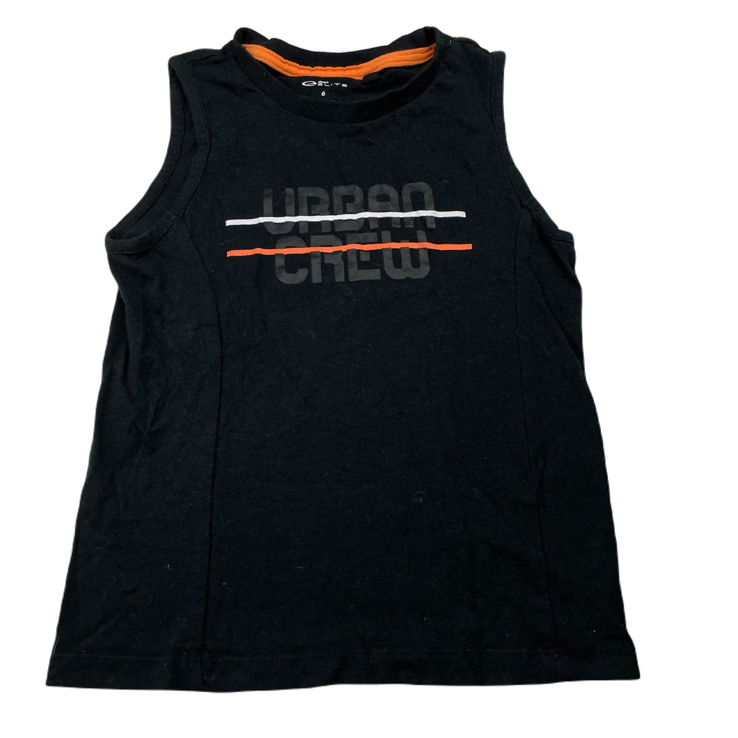 Girls Elite Action Sports, black cotton singlet / tank top, GUC, size 6,  