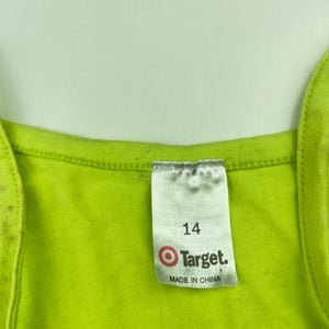 Girls Target, stretchy singlet top, FUC, size 14,  