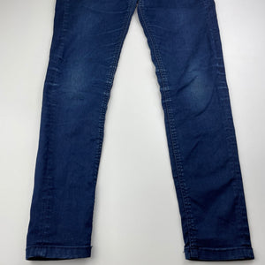 Girls M&S, stretchy lightweight denim jeans, adjustable, Inside leg: 61.5cm, FUC, size 10-11,  