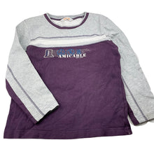 Load image into Gallery viewer, Boys Annil, grey &amp; purple cotton sweater / jumper, FUC, size 10,  