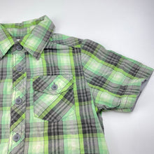 Load image into Gallery viewer, Boys Target, green check lightweight cotton short sleeve shirt, FUC, size 5,  