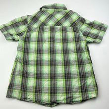 Load image into Gallery viewer, Boys Target, green check lightweight cotton short sleeve shirt, FUC, size 5,  