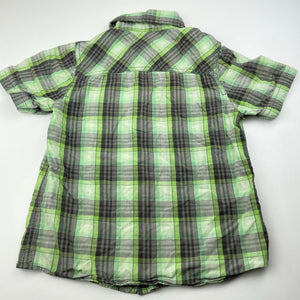 Boys Target, green check lightweight cotton short sleeve shirt, FUC, size 5,  