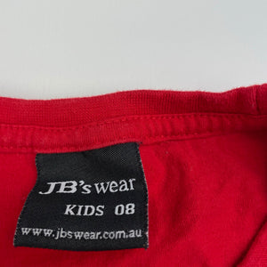 Boys JB's Wear, red cotton t-shirt / top, GUC, size 8,  