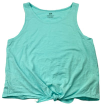 Load image into Gallery viewer, Girls H&amp;M, organic cotton blend tie front top, GUC, size 11-12,  