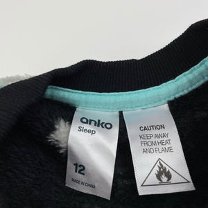 unisex Anko, fleece winter pyjama top, GUC, size 12,  