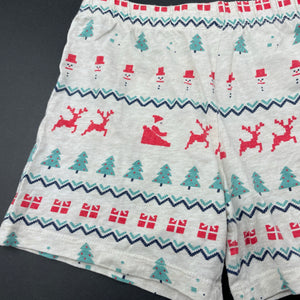 unisex Target, cotton Christmas pyjama shorts, elasticated, EUC, size 6,  