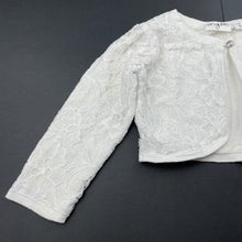 Load image into Gallery viewer, Girls Origami, cotton lined floral lace bolero cardigan, FUC, size 2,  