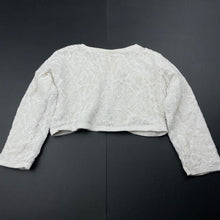 Load image into Gallery viewer, Girls Origami, cotton lined floral lace bolero cardigan, FUC, size 2,  