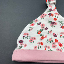 Load image into Gallery viewer, Girls Baby Baby, floral cotton hat / beanie, GUC, size 000,  